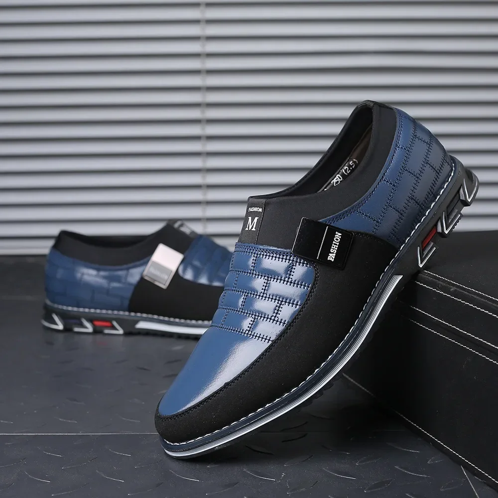 Leather Shoes Casual Leather Shoes for Men Business Shoes Office Comfort Working Footwear Man Loafers Big Size 38-50