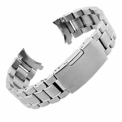 Elegant Stainless Steel Watch Band - Universal Solid Metal Strap - 22mm (Silver)