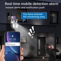 Caméra de Surveillance extérieure solaire 4G Sim 6K 12MP trois objectifs 10 Zoom numérique sans fil Cctv PTZ IP66 caméras de panneau solaire de sécurité 2
