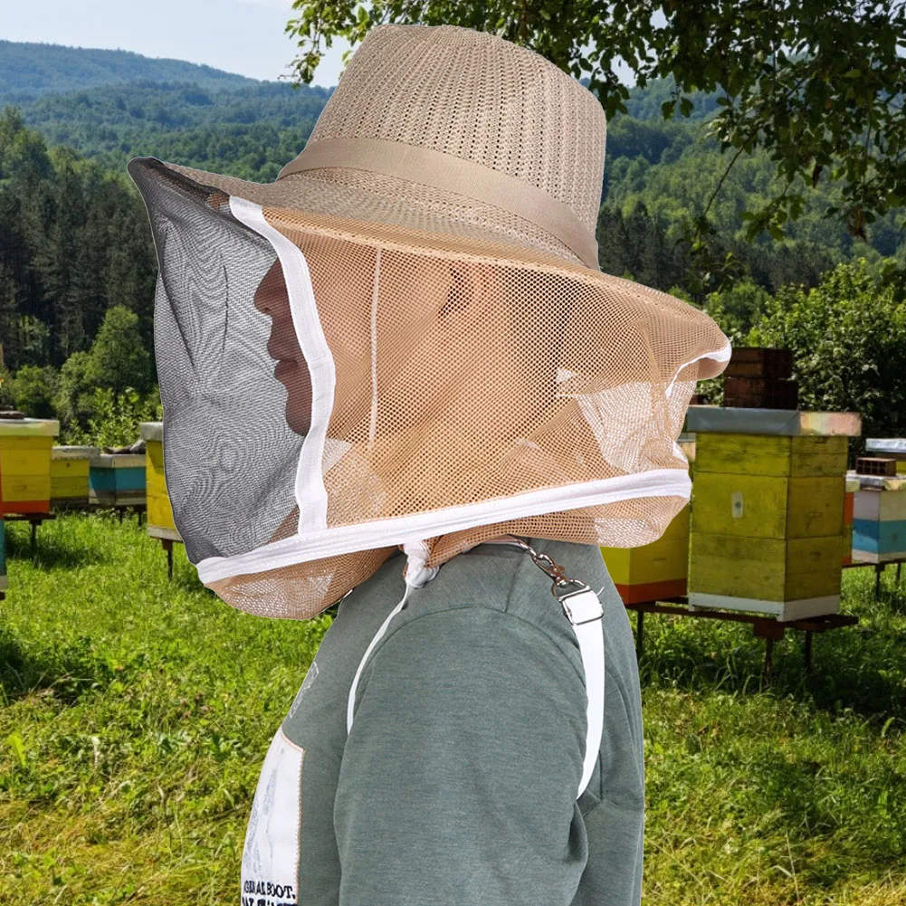 Beekeeping Clothing Beekeeper Cowboy Hat Breathable Fireproof Beekeeping Veil Face Head Protector