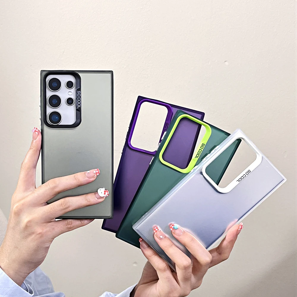 Fashion Laser Shockproof Matte Bumper Phone Case