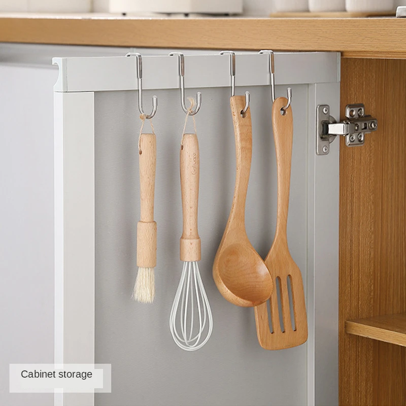 1PCS 304 Stainless Steel Door Back Hook S-shaped Kitchen Bathroom Hat Towel Hanger Storage Cupboard Wardrobe Door Hook