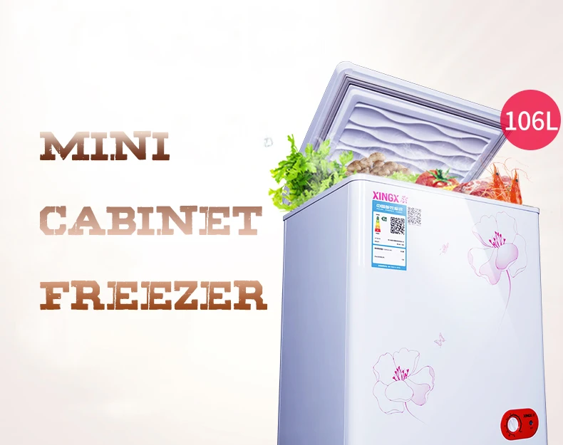 106L Household Refrigerator With Big Capacity Low Noise Power Icebox Saving Cold & Freezing Refrigerator Freezer BD/BC-106E