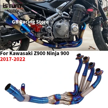 For Kawasaki Ninja 900 Z900 2017 2018 2019 2020 2021 2022 2023 Motorcycle Exhaust Escape Full System Modified Front Link Pipe