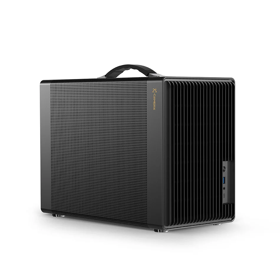 PC Case PC Chassis Mini ITX Desktop Case Power Train P40 Mesh MATX Desktop Case ITX Small Computer Handheld DIY Mini ITX Computer Chassis Support ATX/SFX Power Supply
