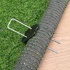 100/10pcs Plastic Gaskets for U-shaped Nail Garden Staples Pegs Gasket Landscaping Ground Covering Tubing Film Fixed Peg Pads 3