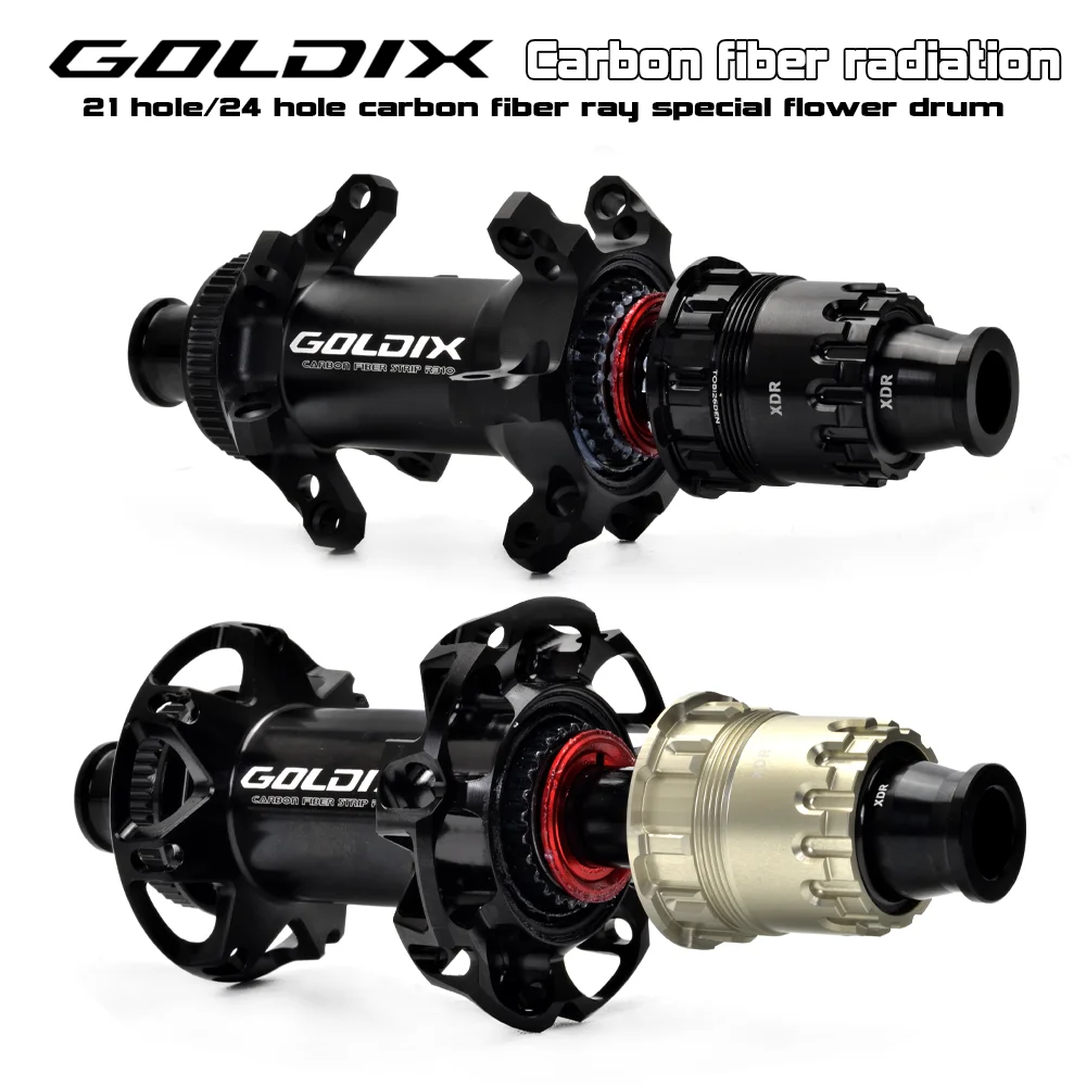 

GOLDIX R310 ROAD Hub Support Carbon Fiber Spokes 21/24 Hole Disc Brake Center Lock 52T Ratchet Hub for Shimano SRAM XDR Freehub