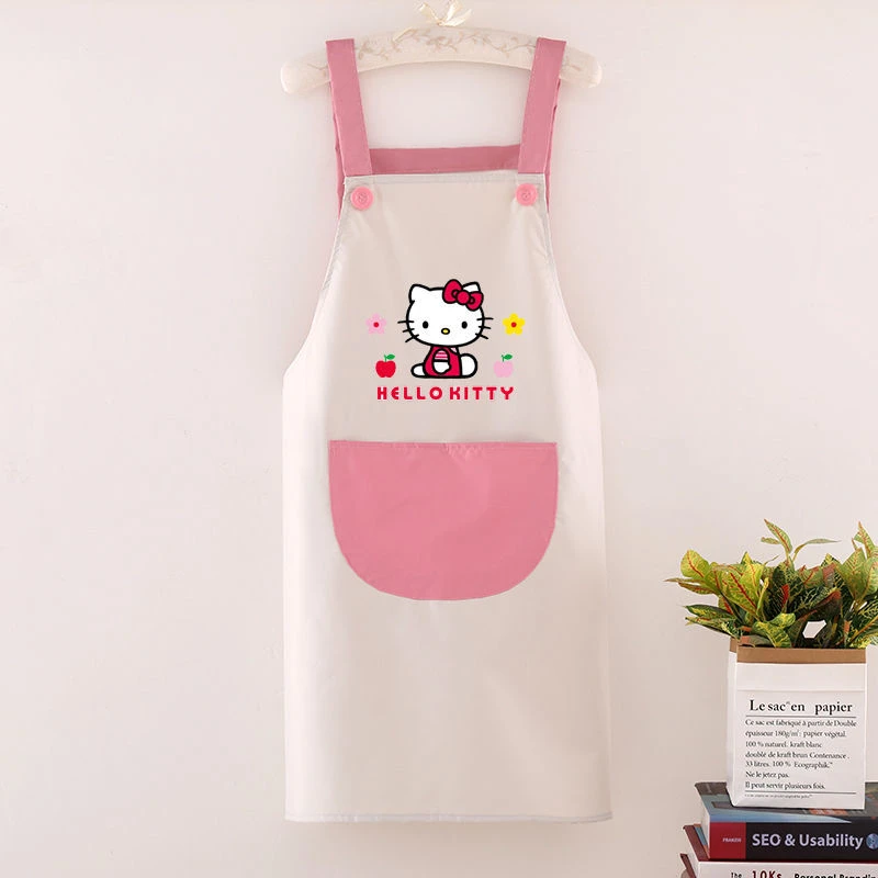 Tablier Personnalisé Hello Kitty Pour Hommes Femmes Unisexe Adulte Chef Cuisine Tablier Cuisine Peinture Fille
