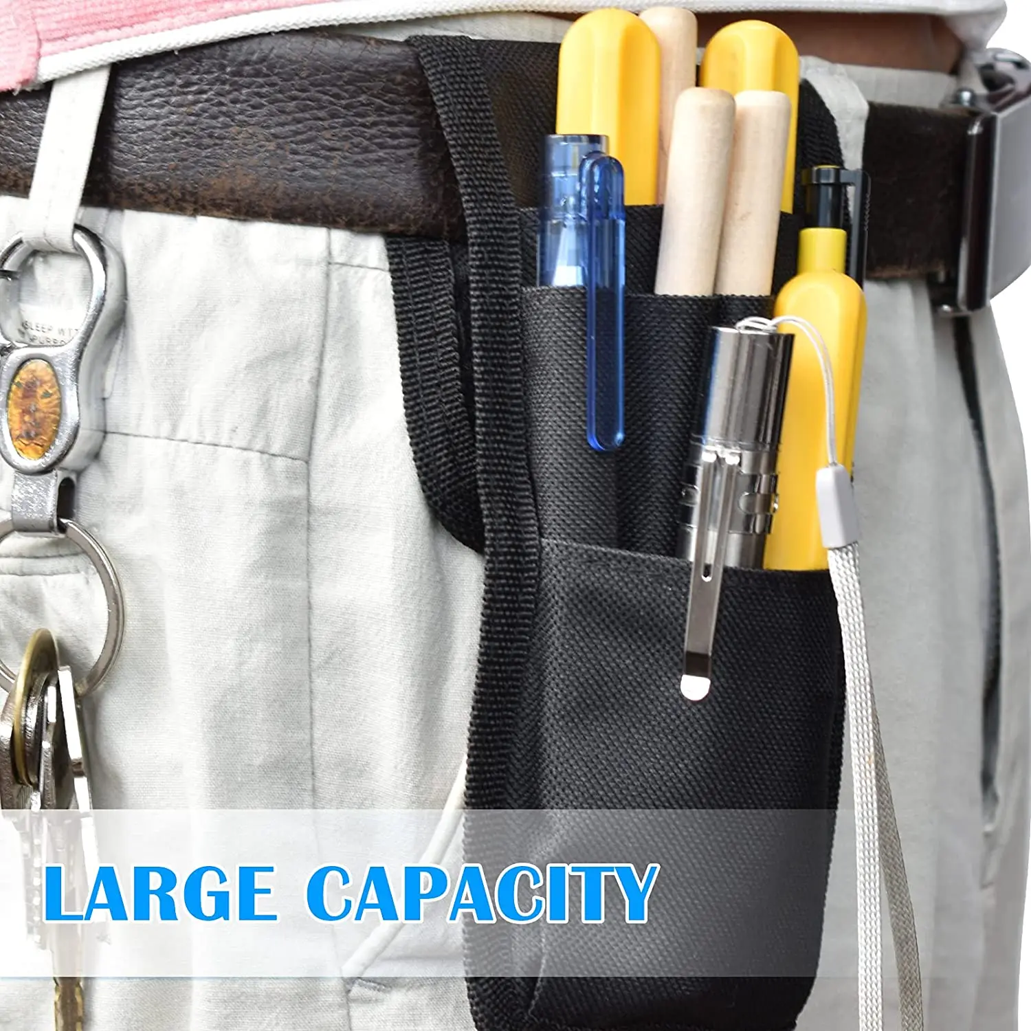 Belt Pen Holder KATOLK Multifunctional Adjustable Tactical Pencil Pouch Detachable Military Duty Pencil Sleeve Case