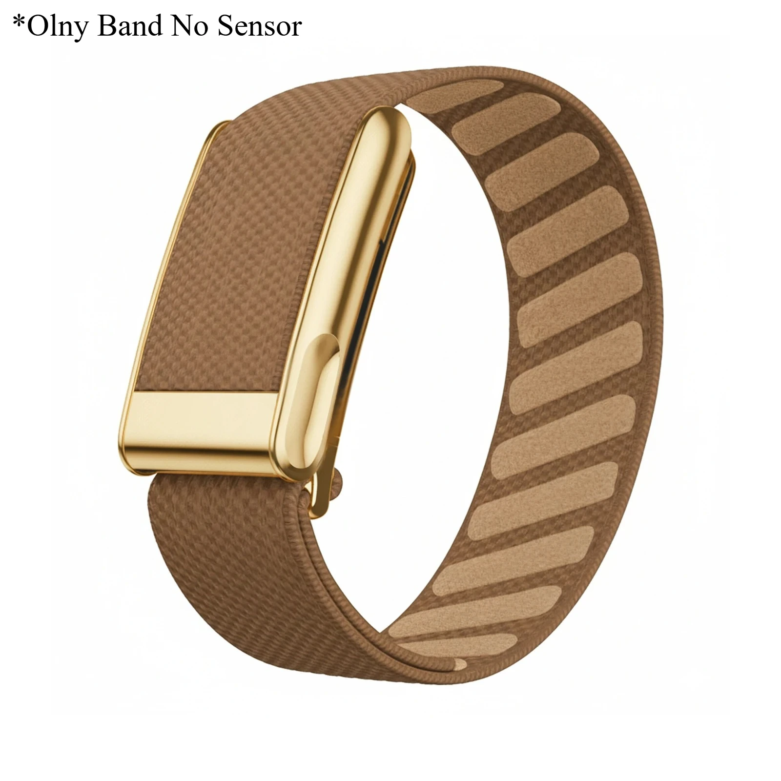 Premium Nylon Fitness Band with Metal Frame – Woven Elastic Sports Strap in Gold/Silver/Rose Gold