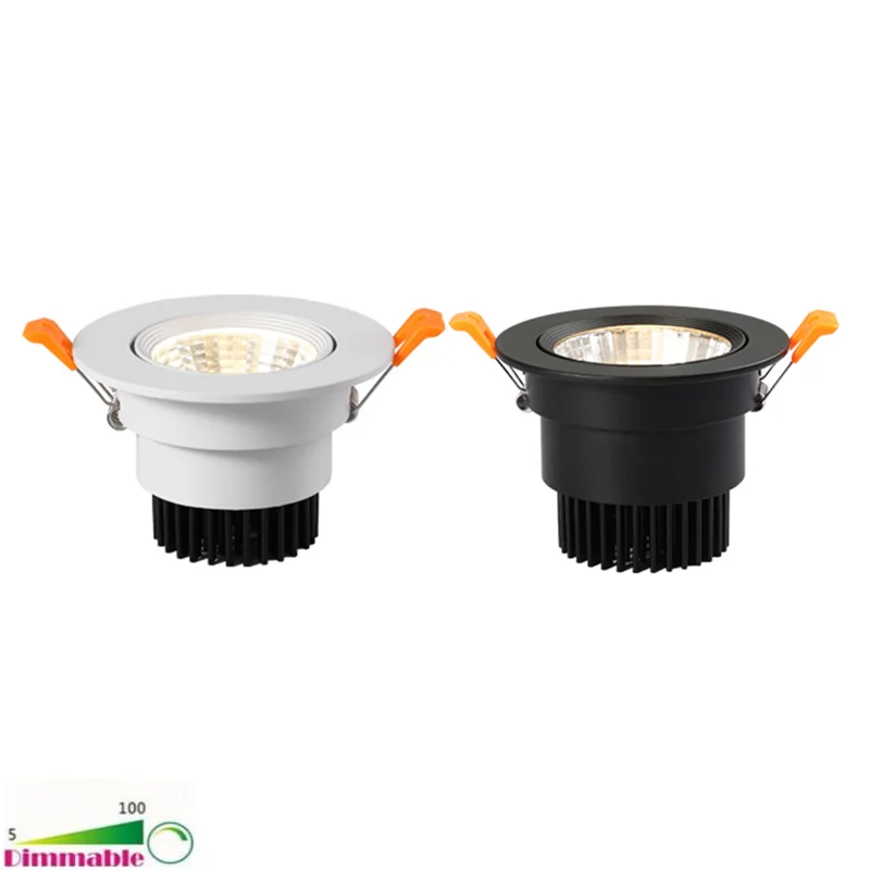 Dimmable AC85V-265V 5W 7W 9W 12W 15W 18W 24W 30W COB Downlight LED Recessed Ceiling Lamp Spot Light For Home Lighting led downlight recessed ceiling spotlight ceiling lamps