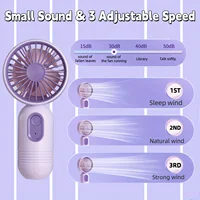 A Mini Portable Handheld Fan USB Rechargeable Personal Cooling Fan Button Control Indoor and Outdoor Use Office Travel 2