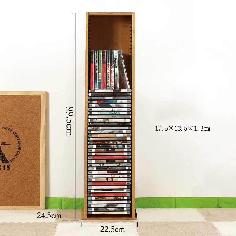 Radio Display Cd Organizer Rack Music Minicadena Portable Holder Retro Capacity CD Rack Rotatable Stojak Na Cd Luxury Furnitures