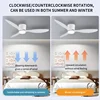 LED Light DC Motor Modern Ceiling Fan Kitchen Living Room Dining Room Household High Air Volume Remote Control Pendant Light 5