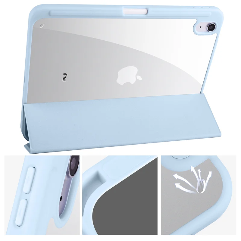 Enhanced Product Title: 

Premium iPad Case with Pen Holder and Clear Trifold Acrylic Back