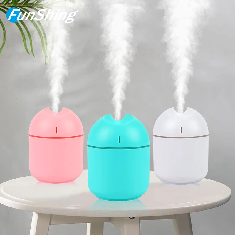 

FunShing 250ML Mini Ultrasonic Humidifier Essential Oil Diffuser LED Light USB Mist Maker Car Air Freshener for Bedroom Office