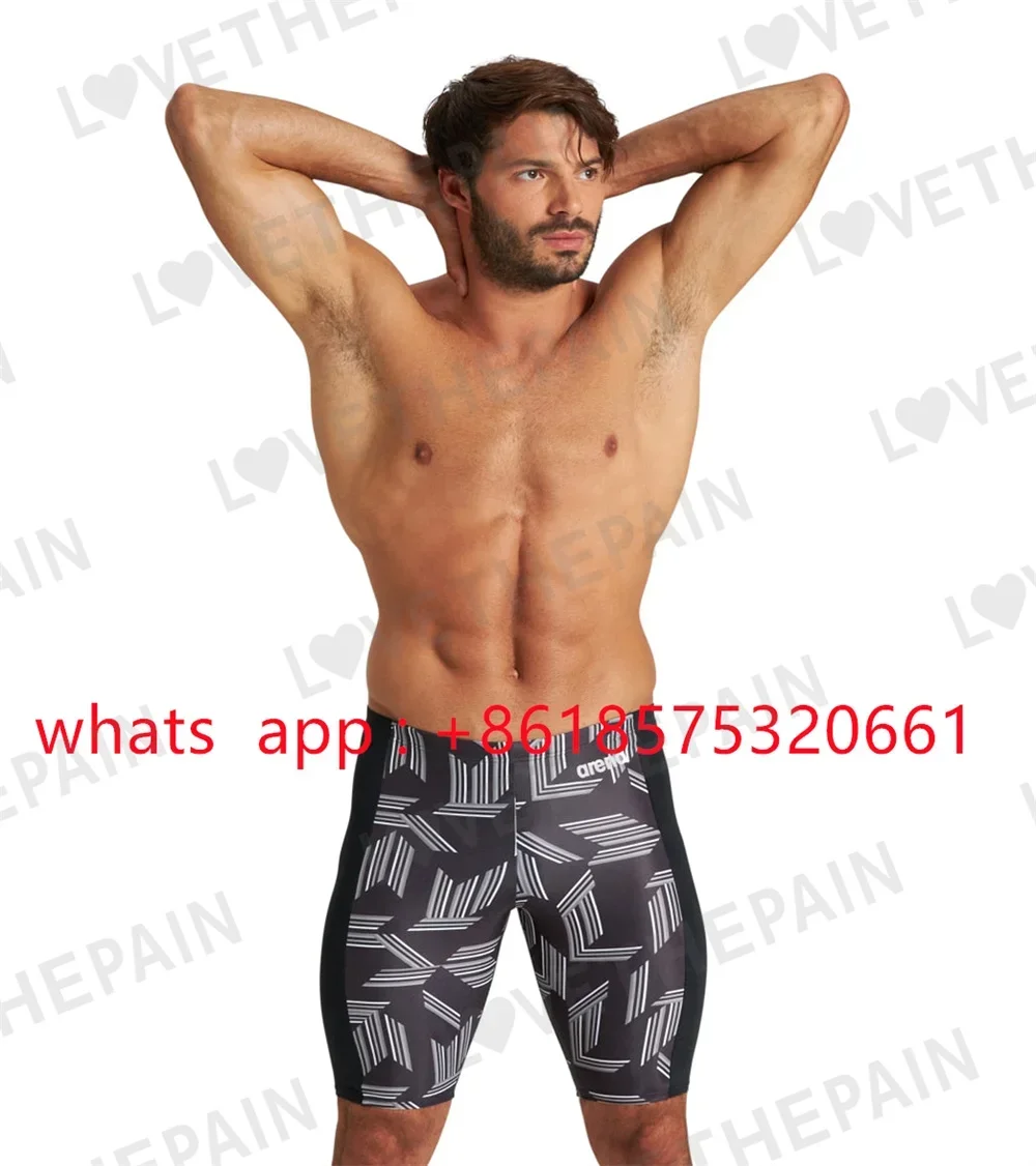 

Men's Puzzled Jammer Swimsuit Competition Swimwear Beach Shorts Swimming Trunks Swim Trunks Quick Dry Uv Surf Jammer Swimsuit