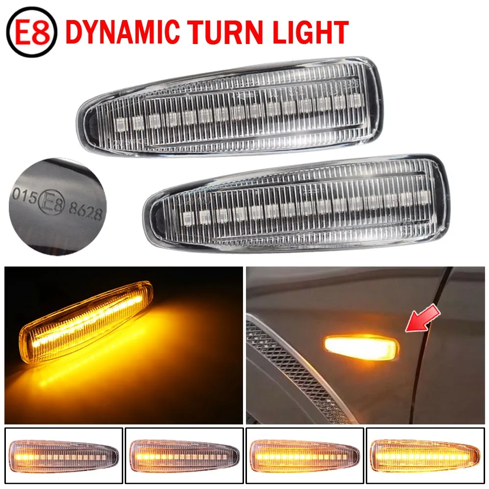 LED Dynamic Turn Signal Side Marker Sequential Light For Mitsubishi Lancer Evolution Evo X