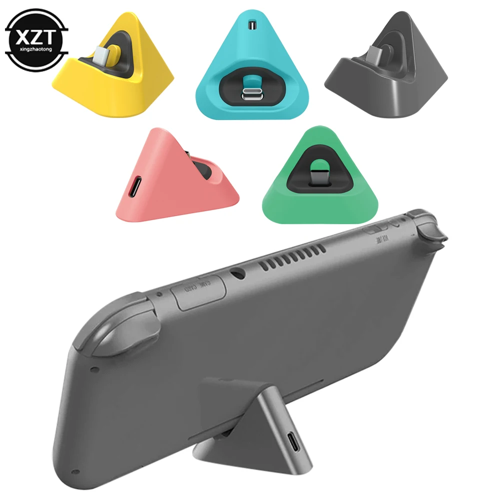 Nintendo Switch Charger Base Stand Charging Dock Portable Triangle Universal Type C Charger for Nintendo Switch Lite
