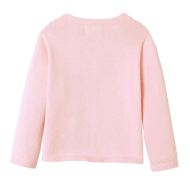 0-4yrs Spring Pink Girl's Jacket for Kids Sweater Cardigan Outerwear Boys Coats 1 2 3 4 Years Old Kid Clothes 225436