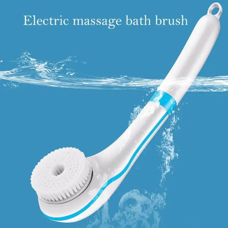 Scrub Artifact Multi Function Electric Bath Brush Scrub Foot Skin Cleansing Long Handle Massage Rubbing Back Bath Brush