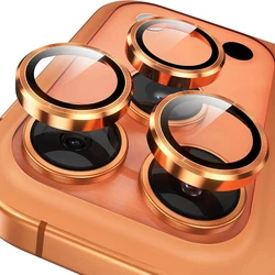 Premium Camera Lens Protector with Metal Ring - 2 or 3 Pack - 16 Pro (Orange)