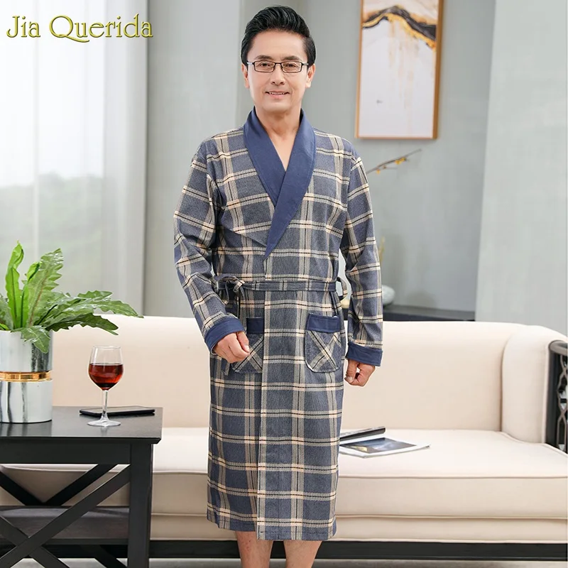 Cotton Nightgown Peignoir Bathrobe | Cotton Bath Kimono Robe Yukata | Rob  Men - Robe - Aliexpress