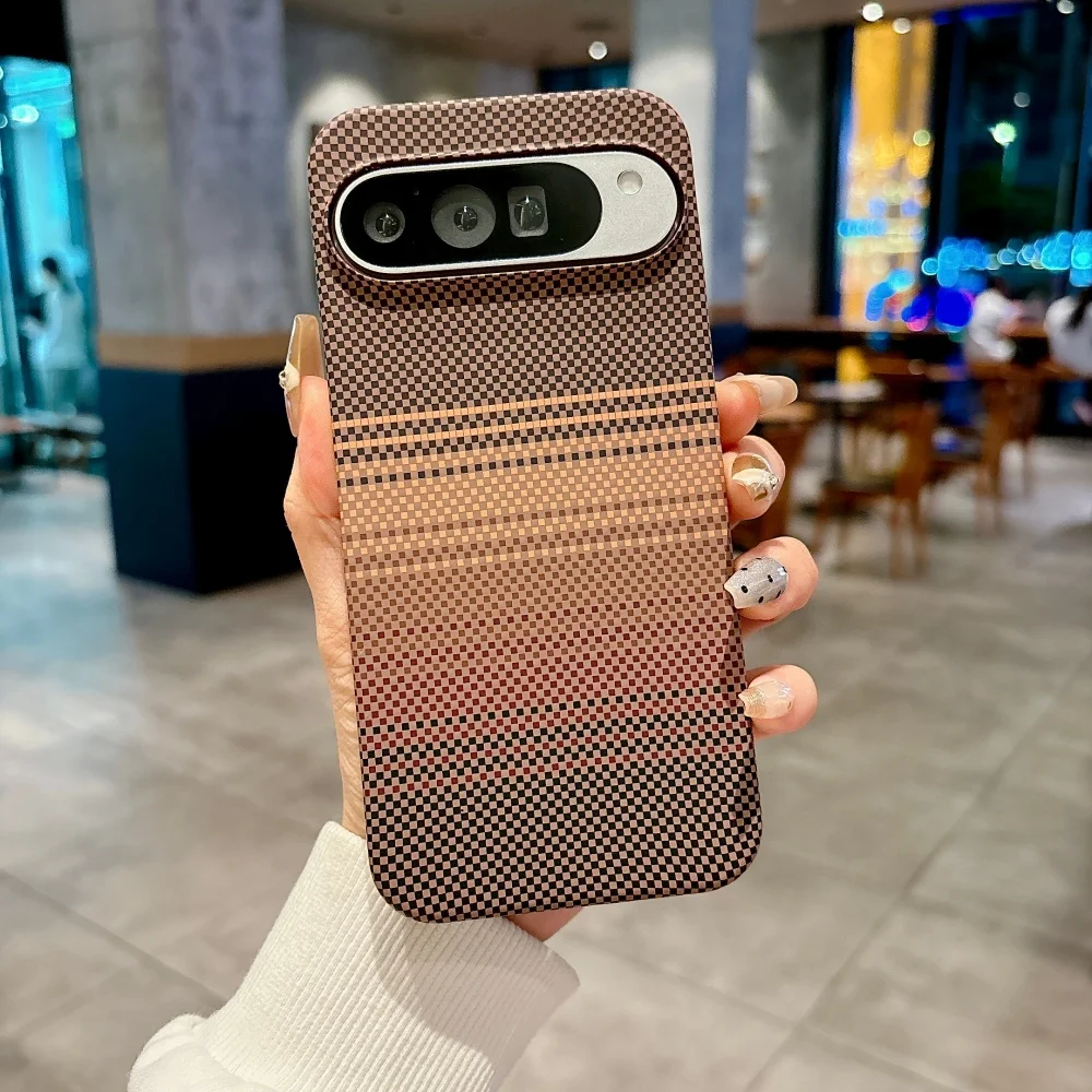 Luxury Frameless Carbon Fiber Magnetic Phone Case with Kevlar Texture