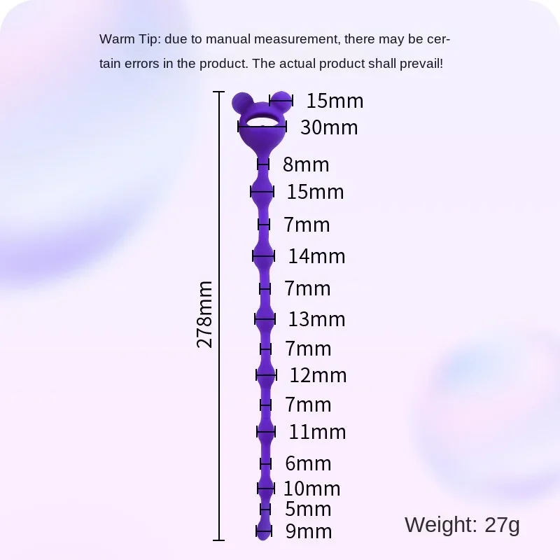 Penis Sex Toys Silicone Horse Eye Stick Penis Plug Urethra Beads Urethral Stimulator Sounding Urethral Masturbation Climax for Men