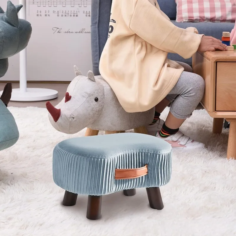 Light luxury home living room small stool portable seat pier portable wooden leg footstool creative solid wood shoe change stool
