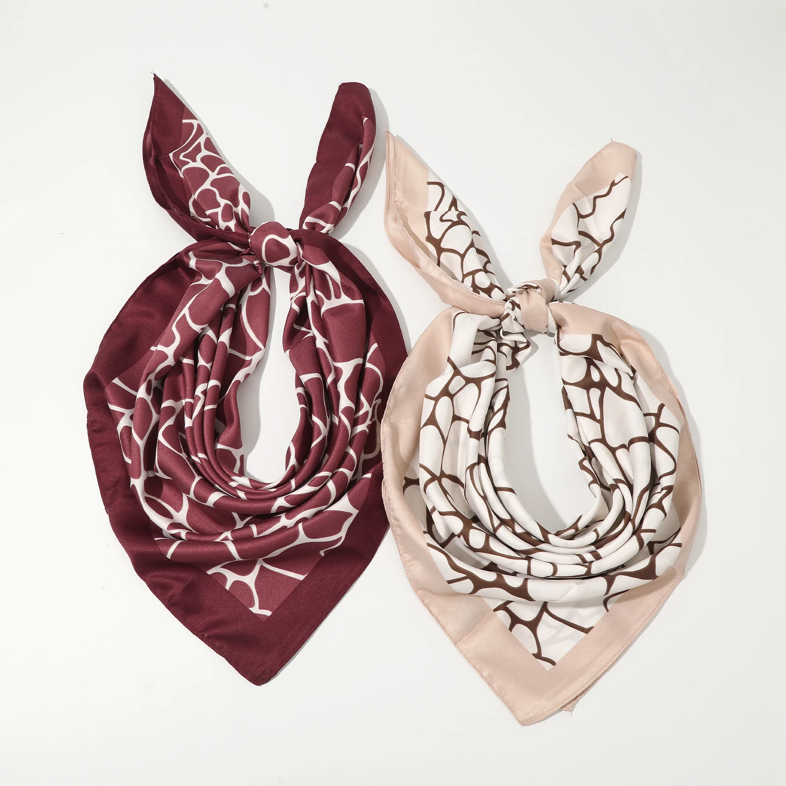 1pc 90*90cm Fashion Square Scarf Women Bandanas Headband Hairscarf Neck Scarf Headwrap Multi-Purpose Autumn Winter Warm Turban