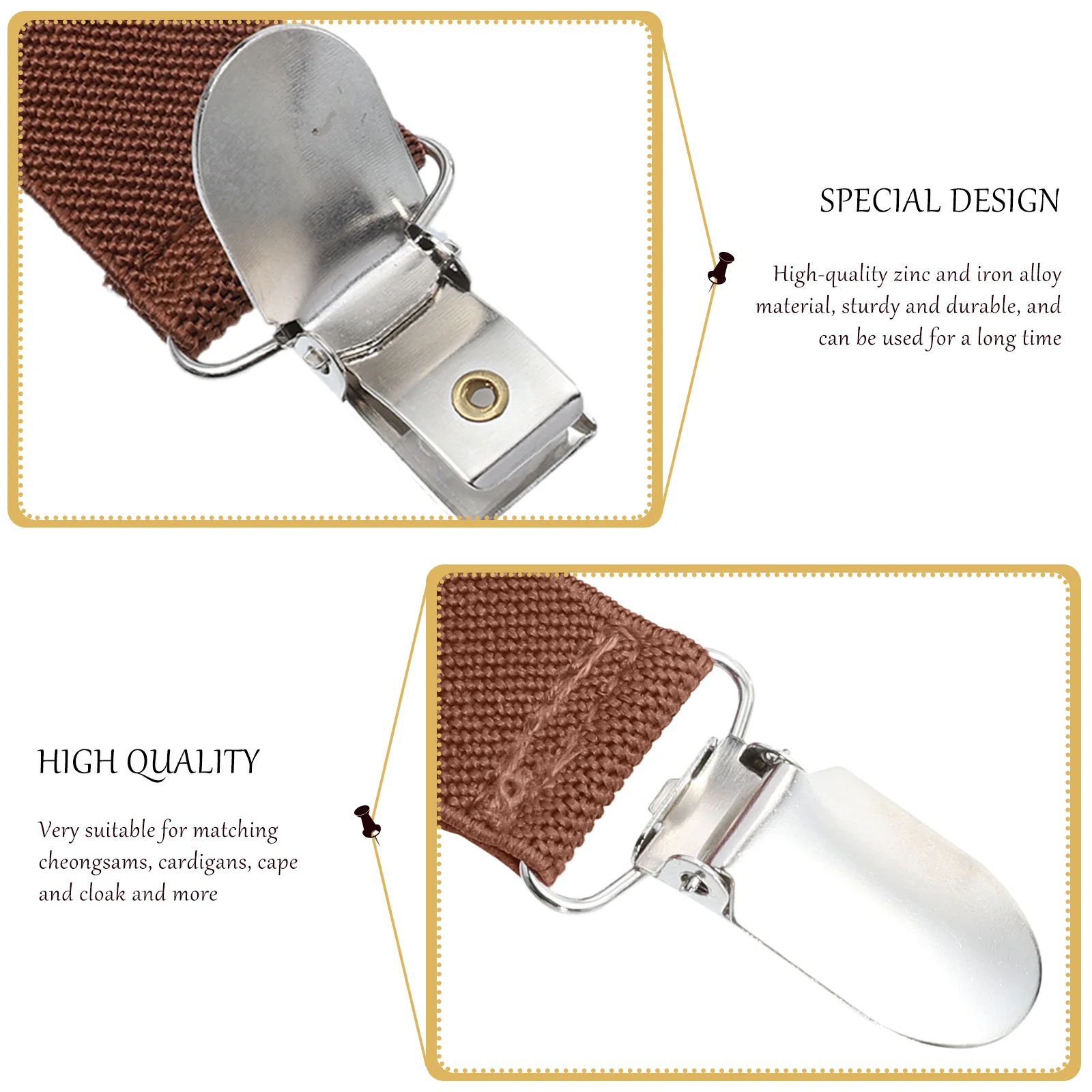 여성용 스웨터 클립 4개 세트 스타일리시한 합금 가디건 클립 장 스카프 버클 의류 액세서리 우아한 브로치 핀