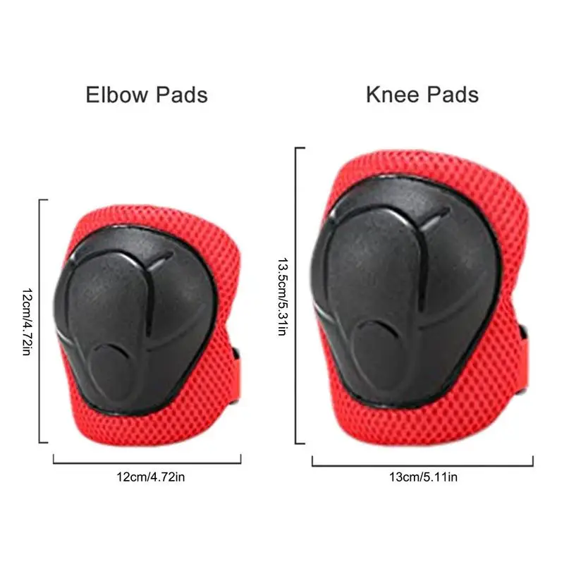 Knee Pads For Kids 6 In 1 Kids/Youth Protective Gear Set Breathable Kids/Youth Knee Pad Half-wrapped Elbow Pads Wrist Guards images - 6