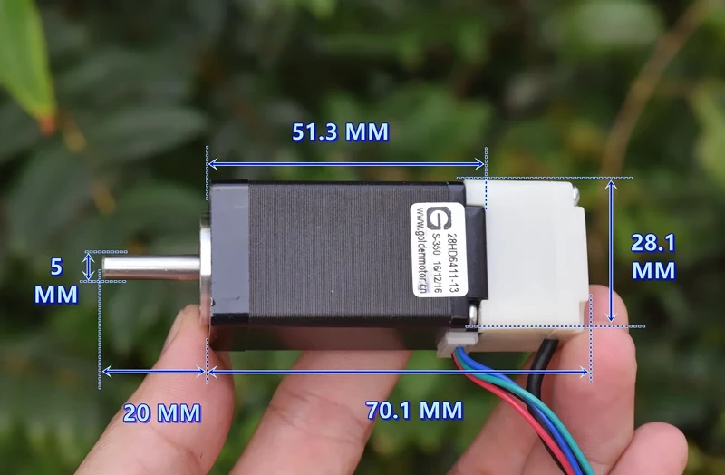 Stepper Motor 28HD NEMA11 Micro 28MM Stepper Motor 1.8 Degree 2-Phase 4-Wire Stepping Motor Double Ball Bearing for 3D printer CNC Robot