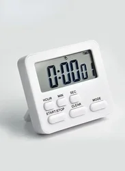 Digital Display Kitchen Countdown Timer and Stopwatch Clock (WHITE)