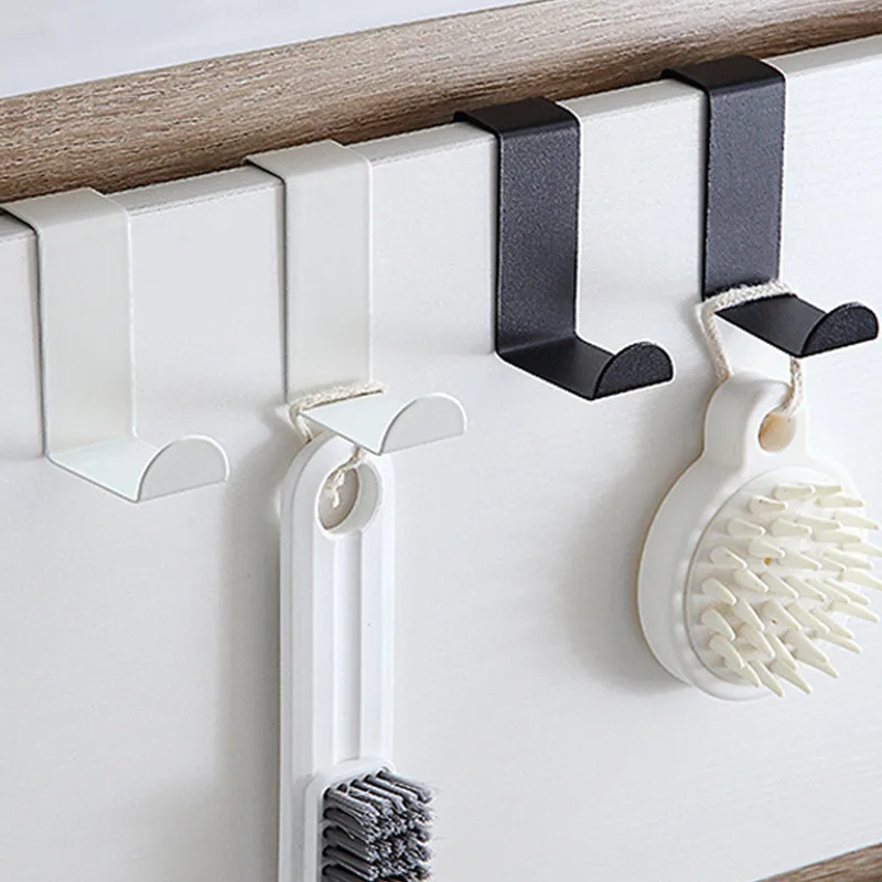 Drawer Hook Stainless Steel Reversible Over Door Cabinet Cupboard Door Towel Hanger Holder Hook Rack for Office Kitchen