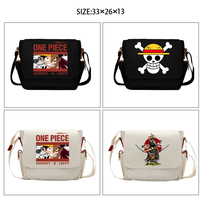 

One Piece Anime Shoulder Bag Luffy Sauron Two-dimensional Satchel Bag Large Capacity Oxford Casual Cloth Messenger Bag