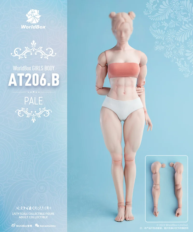 1/6【WorldBox】AT201 YMTOYS TBLeague シームレス 1/6 Worldbox AT201 Girls Standard Doll Body Pale FIT 12