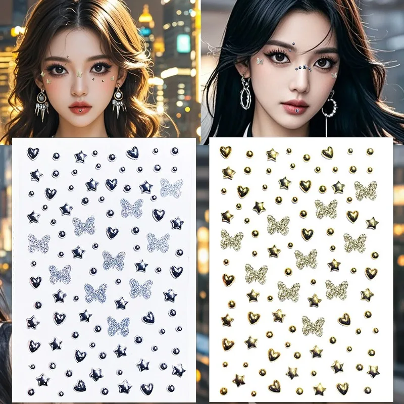 Gold Silver Temporary Tattoos DIY Body Art Stickers
