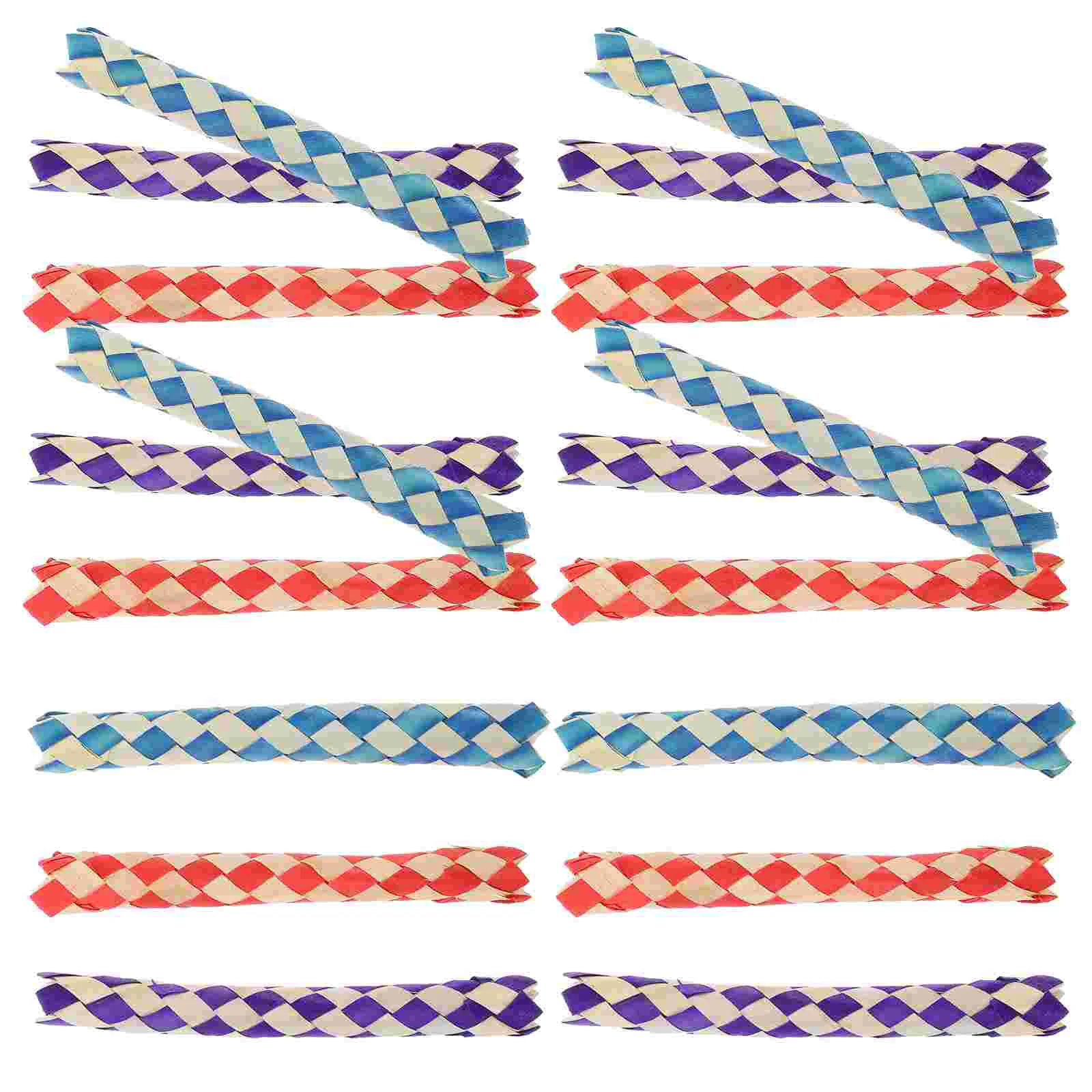 24 Pz Giocattoli Per Uccelli Pappagallo Rosicchiare Tubo Intrecciato Festa Di Compleanno Favore Pinata Filler Finger Trap (24 Pack) Bomboniere Diverte