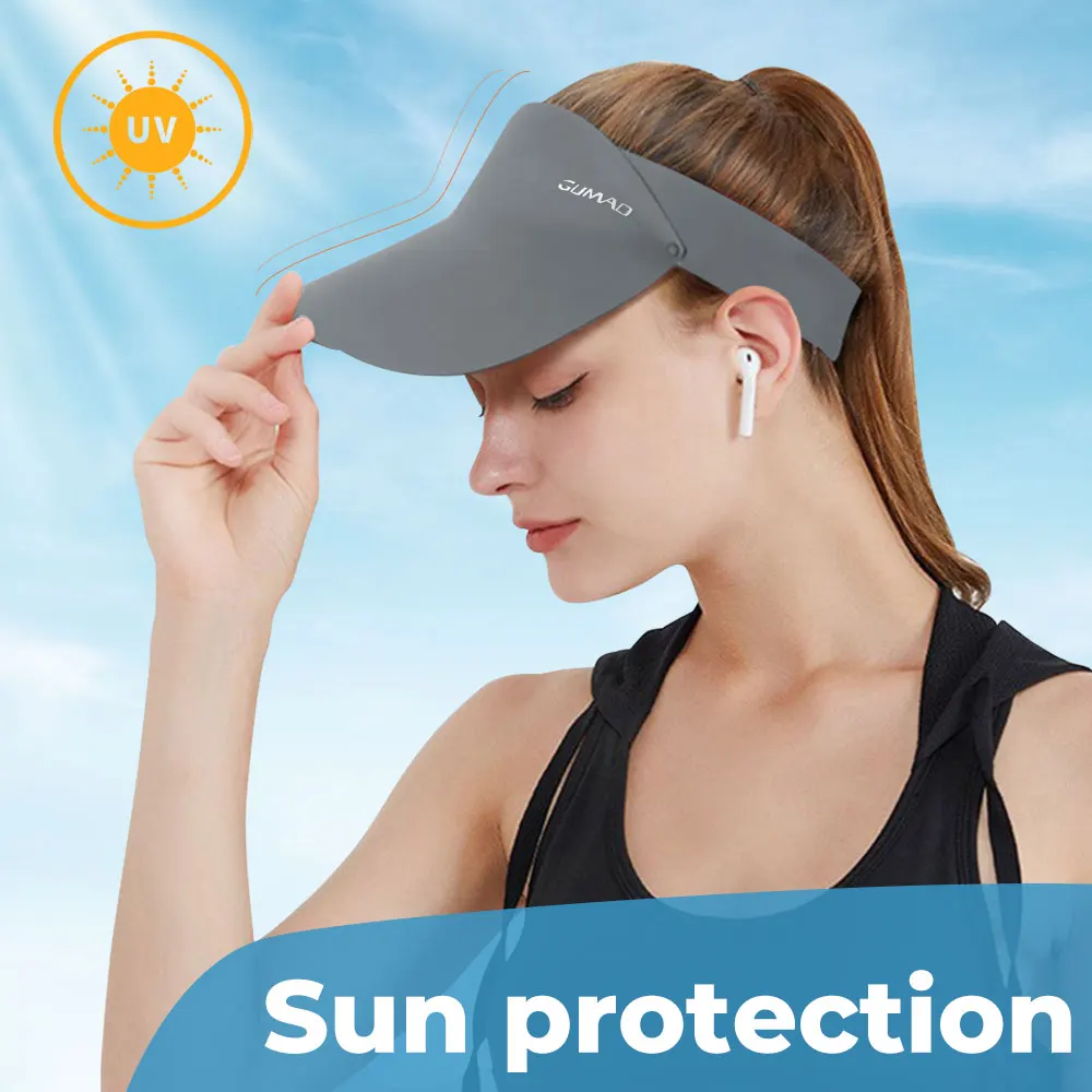 Sports Protection Sun Hats Tennis Golf Running Empty Top Adjustable Ponytail Sunscreen Cap Breathable Headwear Men Women