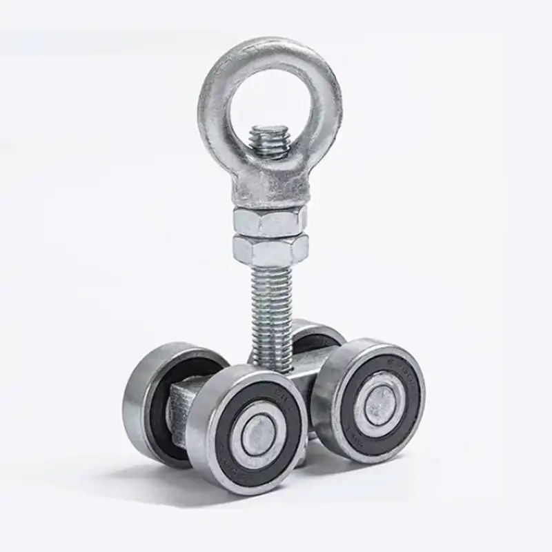 Taller Strut Channel Trolley Assembly Heavy Duty Sliding Door Linear Guide Bearing Top Mounted Channel Steel Shaft Hanging Wheel 2