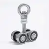 Taller Strut Channel Trolley Assembly Heavy Duty Sliding Door Linear Guide Bearing Top Mounted Channel Steel Shaft Hanging Wheel 2