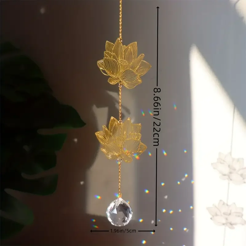 1pc crystal sun trap, plant flower pendant, used for wedding party home decoration car hanging decorations, outdoor decoration
