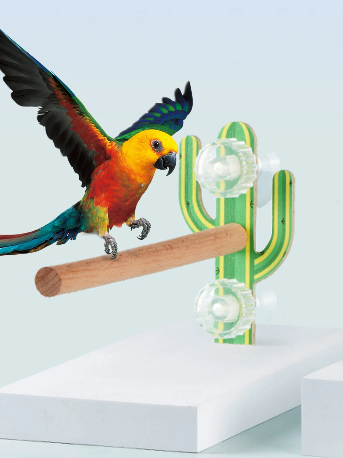 

1 piece parrot bird stand training interactive stand with suction cup standing stick parrot stand