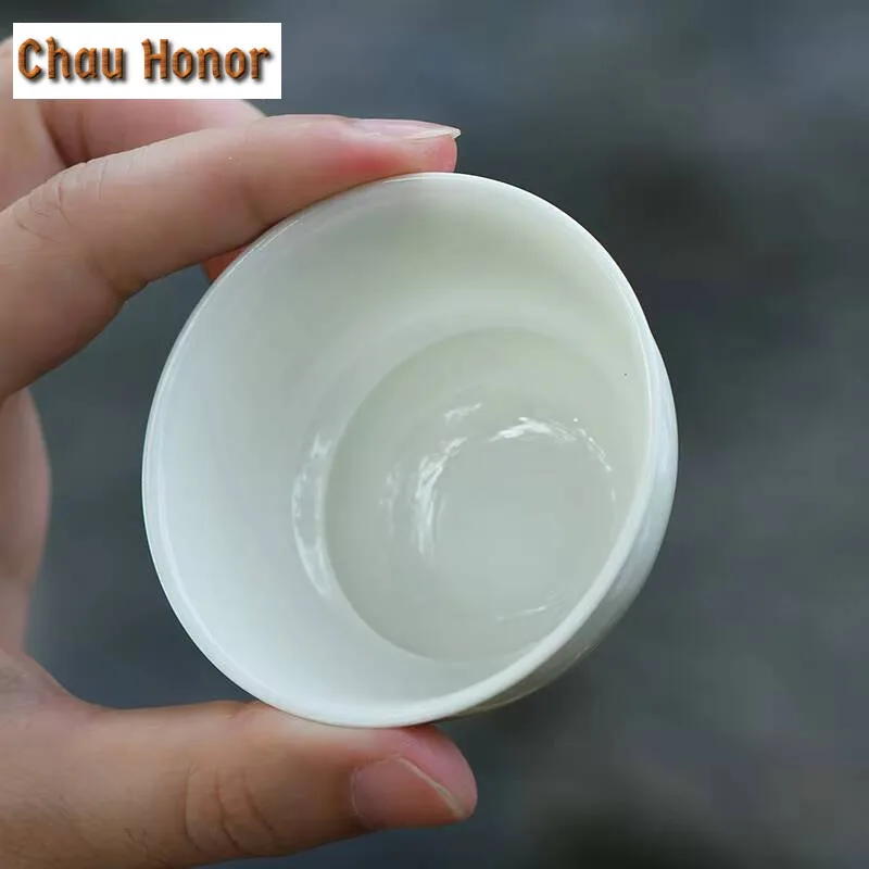 2pc/set Retro Grass Wood Grey Glaze Cup Gourd Shaped Teacup Set of Cups Master Cups Tea Services Accessories Collection 50ml