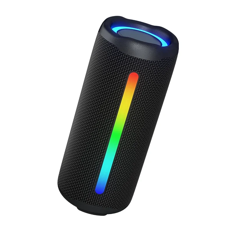 Rockmia EBS-613 Portable RGB Speaker Bluetooth 5.3 Powerful Bass box 1800MAH Outdoor Waterproof Colorful LED Light Fabric Mesh
