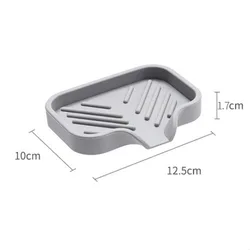 Silicone Sink Tray with Drain - Soap and Sponge Holder, Countertop Organizer (S)