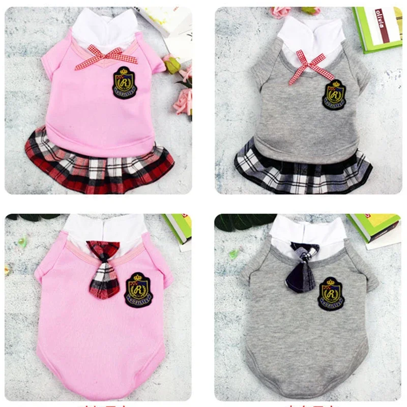 Campus Pet Dog Clothes Pet Uniform Clothing for Small Medium Dogs Costume Chihuahua Puppy Shirt Clothes for Dogs Ropa Perro