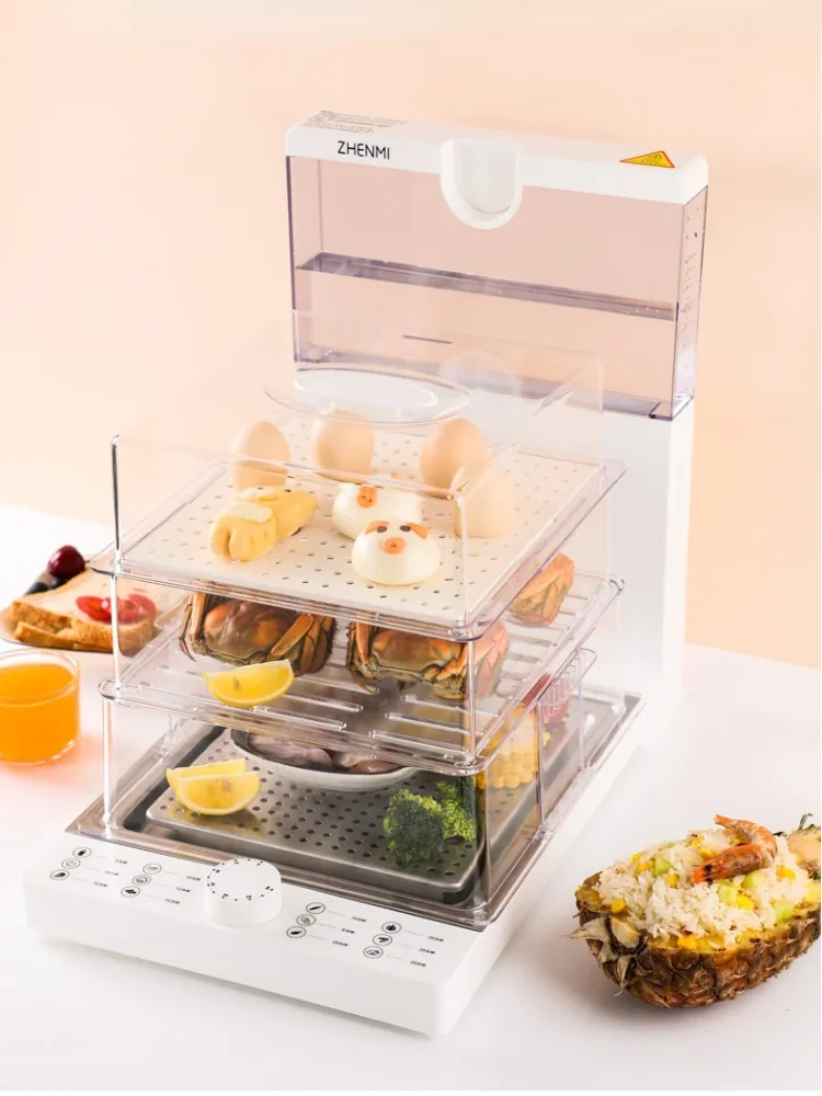 ZHENMIElectricVegetableSteamerCookingSteamCookerCollapse